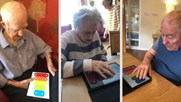 Falkirk care home Residents engage with new musical instrument app